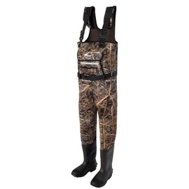 8 Fans Hunting Waders with 1000G Insulation Rubber Boots, Neoprene Chest Wader, Waterproof Bootfoot Fishing Waders for Men & Women (Next Camo Evo(s), 10)