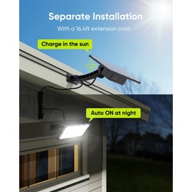 JACKYLED 1000 Lumens 299 LED Solar Lights Outdoor Bright Solar Dusk to Dawn Light with 4000mAh Battery, IP65 Waterproof Outdoor Solar Powered Security Flood Light for Wall Porch Shed Barn