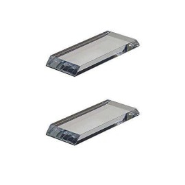 Mirart 1-1/8" x 3" Pull Handle, Self Stick Acrylic Mirror Finger Glide Beveled