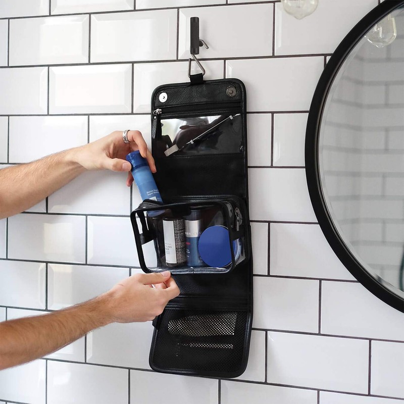 Stackers Small Hanging Toiletry Bag - Black