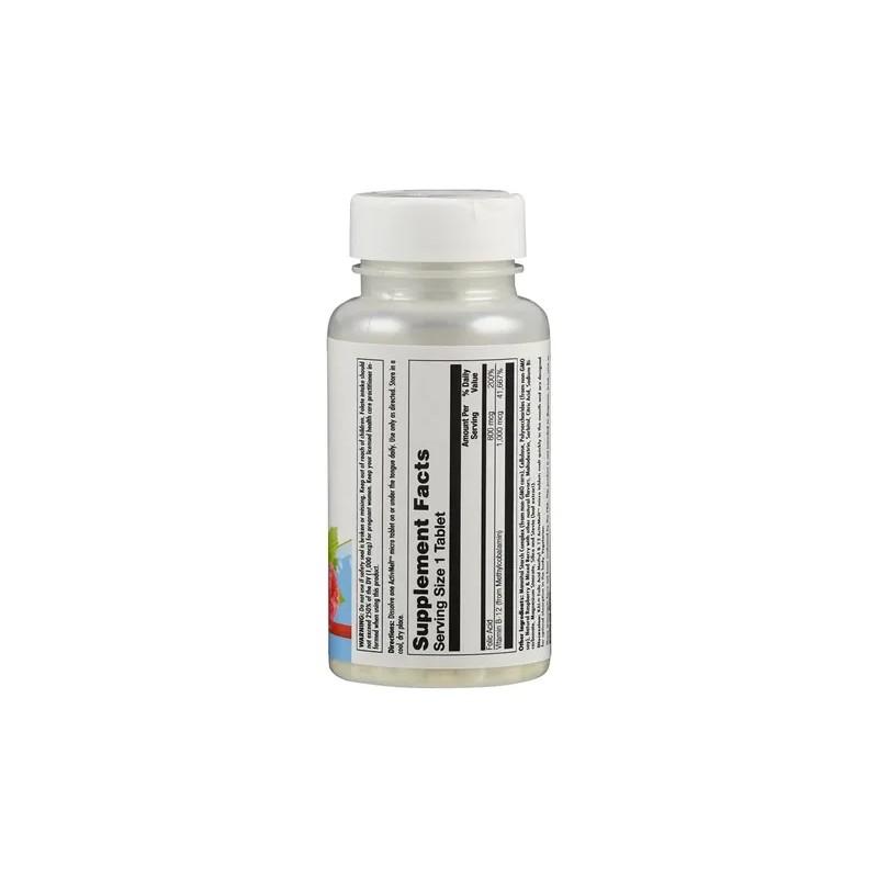 Kal Tabletas Ácido Fólico 800 Mcg Metil B-12 Frambuesa 60