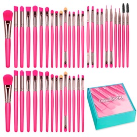Professional Makeup Brushes Set 40 Pieces Quality Bristles Makeup Brushes with Concealer Eyeshadow Brush Fuchsia