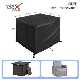 RELAX FIELD Patio Chair Cover, Outdoor Furniture Covers Waterproof, Lawn Outdoor Chair Covers,Lounge Deep Seat Cover, Patio Furniture Covers, General Purpose (35" L x 38" W x 30" H)- 2 PCS