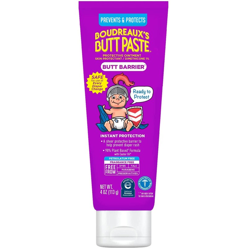 Boudreaux’s Butt Paste Barrier Ointment, Preventive Dimethicone Diaper Rash Cream,