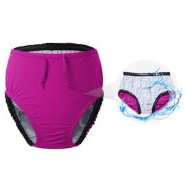 3T to Youth Reusable Swim Diaper Washable Incontinence Underwear for Special Needs Kids Waterproof Covers（Pink，6-8）