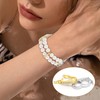 4PCS Necklace Shortener Clasp Pearl Enhancer Connector Clasps Cubic Zirconia