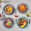 Molidiki Melamine Dinnerware Sets, 12pcs Plates and Bowls Sets, Service
