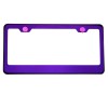 KA T304 Stainless Steel Polish Purple Chrome License Plate Frame