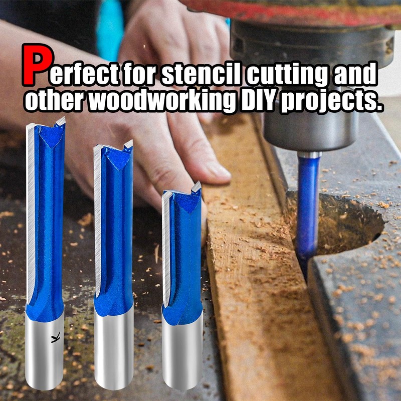 RURITKIT 1Pc Extra Long Straight Router Bit Set 1/2 Shank,Carbide
