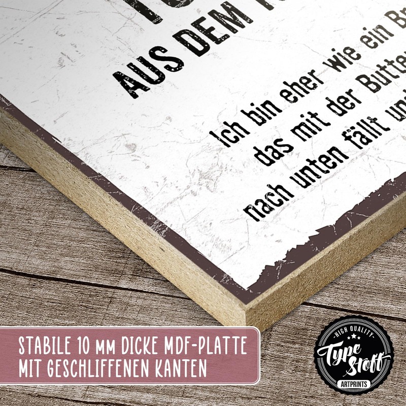 TypeStoff Wooden Sign with Saying - Stand Up - HS-00219