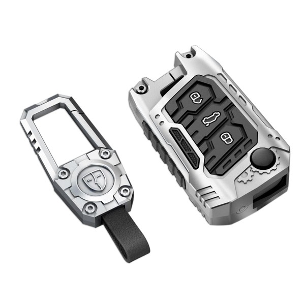 Ocezbiis For Volkswagen Key Fob Cover with Keychain,Zinc Alloy Protection
