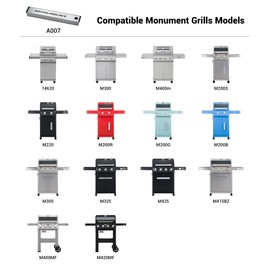 Monument Grills Heavy Duty Stainless Steel Barbecue A007 Smoker Box Grill Accessories, Reusable Smoker Box with Lid for Gas Grill, 14.76" x 2.36" x 1.41"
