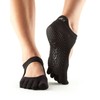 Toesox Full Toe Bellarina Yoga Socks Unisex Adult, black, s