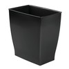 iDesign Small Plastic Bathroom Trash Can, Slim Rectangle Garbage Bin