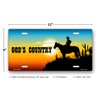 God's Country Cowboy License Plate