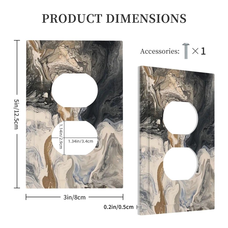 Nijuodnijir Outlet Covers Black Gold Swirl Fluid Painting Marble 1