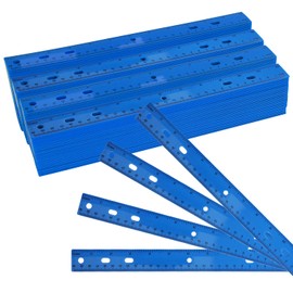 200 Pack 12-Inch Classroom Rulers Bulk, Blue Plastic Ruler, Ruler with Dual-Scale Measurement, Easy to Store, for Educational, School, Home, or Office and, Practical Use by KUKLIPJIM
