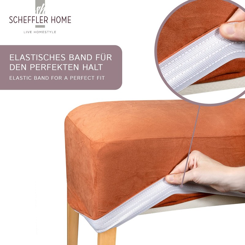 Scheffler Home Stretch Chair Cover, Leon Elastic Suede Chair Cover,