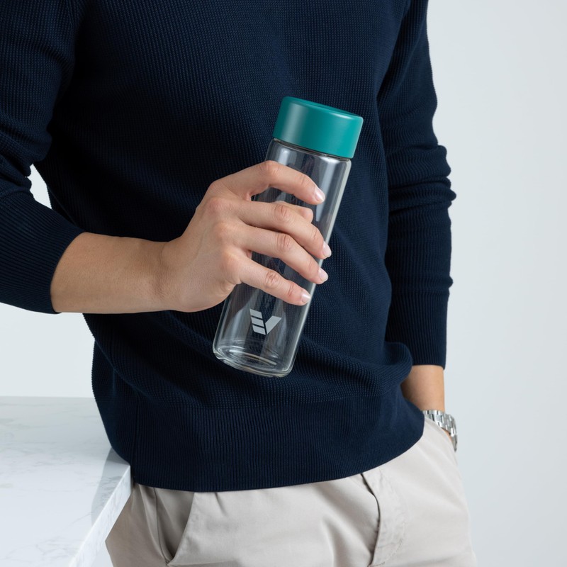 EVER VESSEL Glass Water Bottle 20oz - Non-insulated | Borosilicate