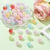 Stiesy 100Pcs Mixed Colour Acrylic Crackle Beads Round Spacer Loose