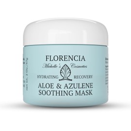 Florencia Aloe & Azulene Hydrating Gel Mask - Oil-Free Hydration for Dry, Dehydrated Skin - Soothing Recovery Mask with Hyaluronic Acid, Green Tea, Aloe & Azulene, 2 oz