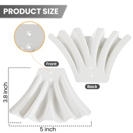 Somcthao Gutter Downspout Disperser - Rainwater Disperser for Gutter Downspouts, Fit Type-A 3" x 4" or 2" x 3" Downspout Elbows, Protect Your Foundation (2-Pack White)