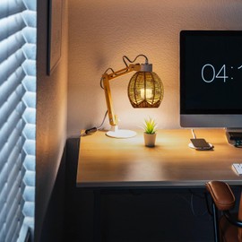 Yardwe Rattan Lampshade Pendant Lamp Small for Living Room Bedroom Hotel Restaurant (Random Colour)