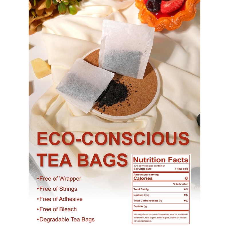 TeeLux Decaf Vanilla Caramel Black Tea Bags, Decaffeinated Black Tea