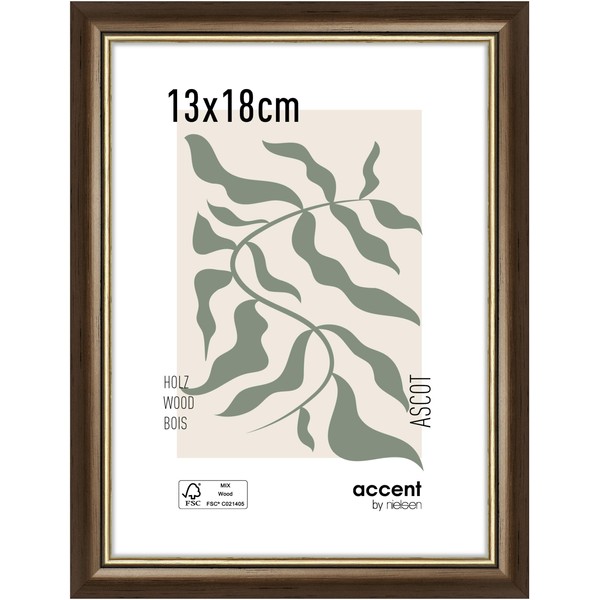 accent by nielsen 5x7 Wooden Brown Photo Frame with Stand