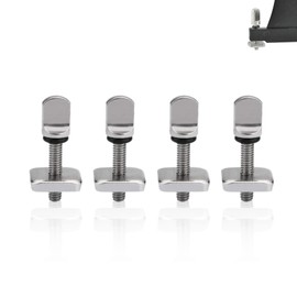 4pcs Surfboards Fin Screw, 316 Stainless Steel Sup Fin Screws for Surfboard Tail Fin Bolt Kit Fin Plate Replacement Accessories for Long Board, Inflatable SUP, Paddle Boards