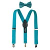 Spring Notion Boys' Suspenders and Solid Color Bowtie Set Teal