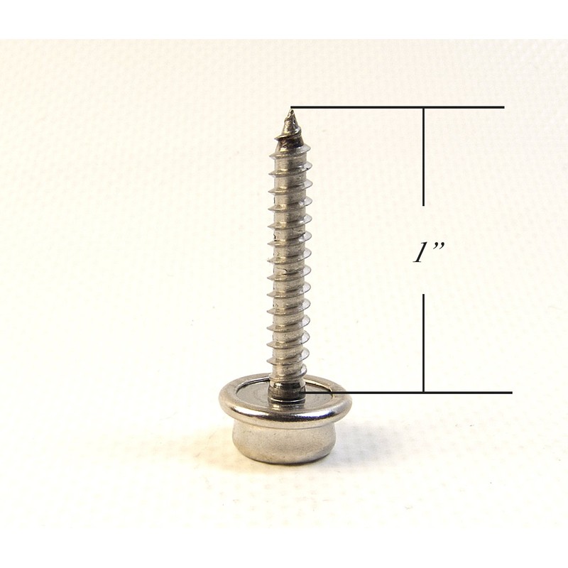Snap Screw Stud, 1" Inch Stainless Steel Screw #8, 10