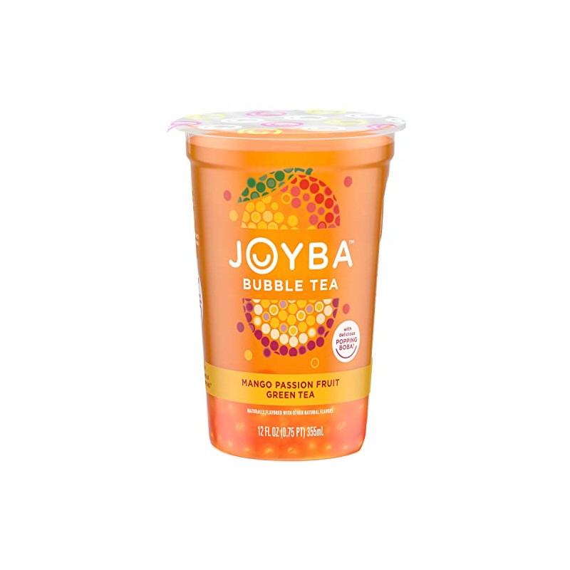 Joyba Mango Passionfruit Green Tea Bubble Tea, 12 fl oz