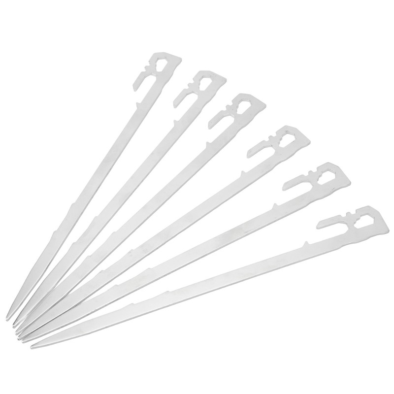 6pcs 420 Stainless Steel Canopy Tent Stakes Thickened High Hardness
