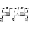 Model Rail Chromatized Steel Baseboard Alignment Dowels for Ø 8