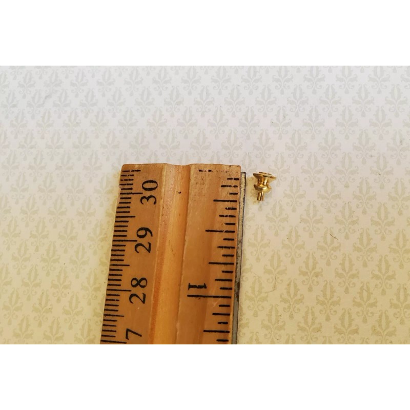 Streets Ahead Miniature Tiny Gold Brass Knobs for Door or