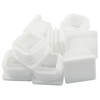 Hordion 12 Pcs 1" Square Plastic Plugs, White Tubing End