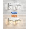 VOLISUN Crystal Vanity Lights - 2 Light Modern Stainless Steel