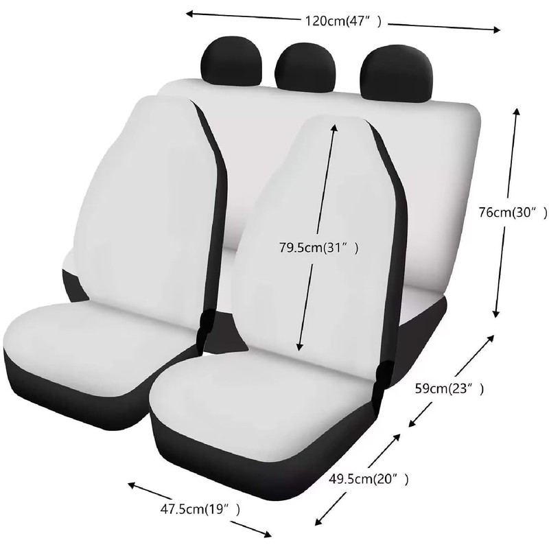 Belidome 4 Pcs Daisy Flower Car Seat Covers Full Set