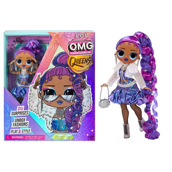 L.O.L. Surprise! LOL Surprise OMG Queens Runway Diva Fashion Doll with 20 Surprises Including Outfit and Accessories for Fashion Toy, Girls Ages 3 and up, 10-inch Doll