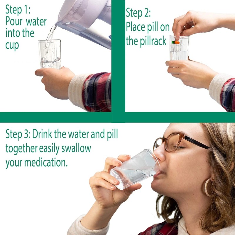 Apothecary Products 2x Easy Dose Pill Takers Cup, makes taking
