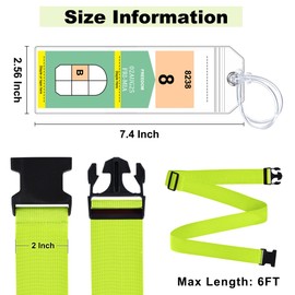 8 Pack Luggage Straps and Cruise Luggage Tags Set (4 Straps, 4 Narrow Tags), Luggage Straps for Suitcases TSA Approved Suitcase Tags, Green