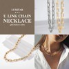 LUXSTAR Women's U-Link Chain Necklace, Hypoallergenic, Stainless Steel, 45 cm,