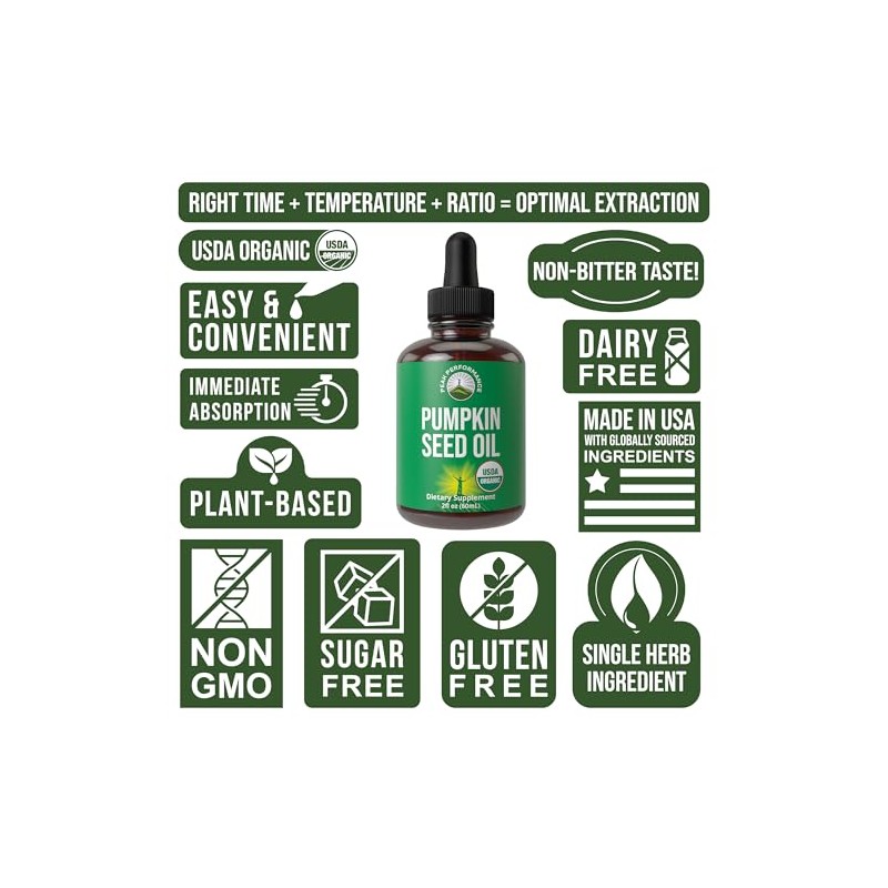 Peak Performance Aceite de Semilla de Calabaza. Extracto L?quido Vegano