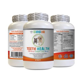 MY LUCKY PETS LLC cat Teeth Cleaning chew - PET Teeth Health AID - Dogs and Cats - Immune Boost - Gum and Oral Care - cat Food Immune System - 1 Bottle (60 Tablets)
