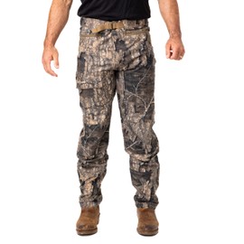 Realtree Men's 5-Pocket Timber Camo Hunting Pant - Durable Hunting Pants with Reinforced Knees, Water-Resistant, Breathable Ripstop Fabric