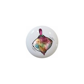 Spinning Top Spin Toy from Children by GE Stained Glass-look Series - Decorative Ceramic Dresser Drawer Pulls Cabinet Cupboard Knobs