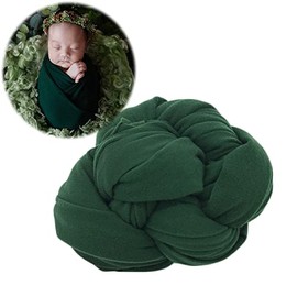 Newborn Photography Outfits Props Stretch Wraps Newborn Photography Wrap for Baby Boys Girls Newborn Photoshoot Posing Wrap Blanket (Dark Green)