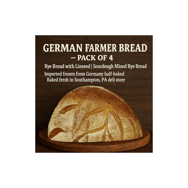 German Farmer Bread Pack of 4 | Rye with linseed.