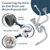 Double Sink Waste Siphon, Universal Flexible Kitchen Sink Drain Pipe